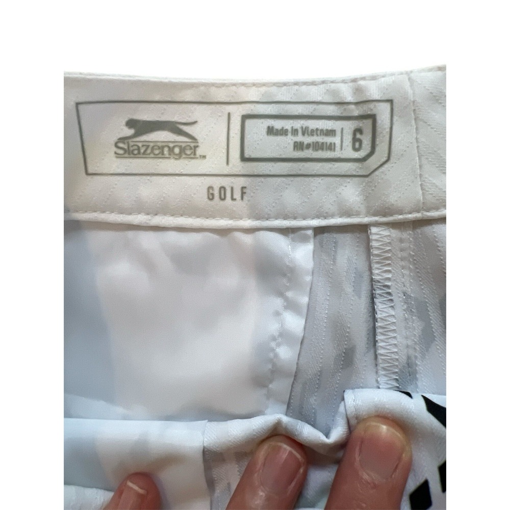 Womens Golf Shorts Size 2 Black‎ And White Checkered Slazenger Shorts- B - Picture 3 of 5